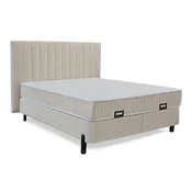 Hom`in POSTELJA Z VZMETNICO 180 cm x 200 cm , kovina, tekstil, leseni material bež
