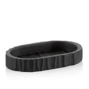 Kela Posodica za milo Merida iz poliresina, črna, 15,0 x 9,0 x 2,5 cm