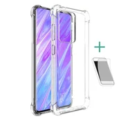 Samsung S20 Ultra 5G IMAK silikonska futrola za telefon – otporna na udarce, s prozracnim kutovima + zaštitnik za zaslon, PROZIRNA