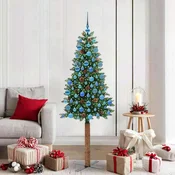 Vidaxl Ožja jelka med 300 LED Zelena 180 cm PVC in trden bor