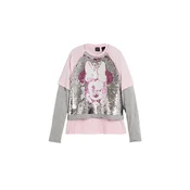 Desigual Majica Minnie Mouse pegasto siva / roza / srebrna / bela