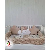 Bubamara037 Pletenica za krevetac, Cetvorostruka, 120cm, Krem