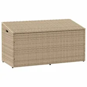 Vidaxl Vrtna shranjevalna škatla bež 110x50x58 cm poli ratan