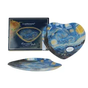 Carmani, dekorativni in funkcionalni krožnik - srce - VAN Gogh/Zvezdna noč