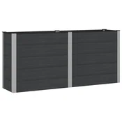Povišena vrtna gredica Crna 200 x 50 x 91 cm