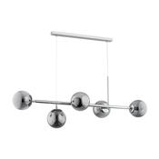 Luster na sajli DANSA 5xE14/40W/230V siva/sjajni krom
