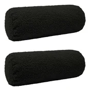 vidaXL Prevleka za blazino 2 pcs HEERLEN Črna O 15 x 40 cm Bouclé