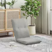 vidaXL Tlorisni stol Svetlo siva 46 x 50 x 61 cm Žamet