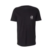 ARMANI EXCHANGE Majica črna/bela