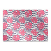 Decormat Podloga za pisalni stol Pink leaves 120x90 cm 15 cm