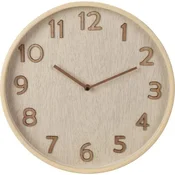 SEGNALE Stenska ura 38 cm, motiv svetlega lesa
