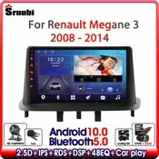 Srnubi 2 Din Android 10 Carplay 4G RDS Car Radio For Renault Megane 3 Fluence 2008 – 2014 Multimedia Player GPS DVD Head unit