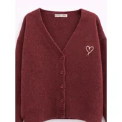 MixRay Pletena jopa Strickjacken burgund