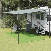 vidaXL Preproga za šotor svetlo zelena 250x450 cm HDPE