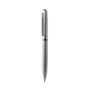 Kemični svinčnik, srebrn, Oslo, s safirno modrim kristalom SWAROVSKI®, 13 cm, ART CRYSTELLA®