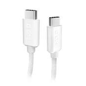 SBS SBS TECABLETISSUETCCG USB-C v USB-C, 1,5m, 60W, pleten kabel - sivi