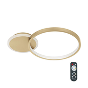 Eglo 900423 - LED prigušiva plafonska svetiljka GAFARES LED/15W/230V zlatna + daljinski upravljac