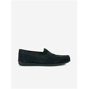 Black mens suede loafers Geox Ascanio - Mens