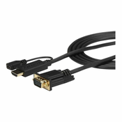 StarTech.com HDMI to VGA Cable – 6ft 2m - 1080p – Active Conversion – HDMI to VGA Adapter Cable for Your VGA Monitor / Display (HD2VGAMM6) - video converter - black