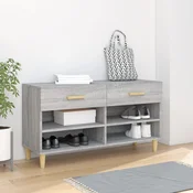 Ormaric za cipele sivi hrast 102 x 35 x 55 cm konstruirano drvo