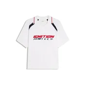 Bershka Majica RETROSPORT mornarska / rdeča / bela