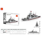 Military Ship 376-element building block set.
