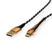 ROLINE kabel USB 2.0 USB-C - USB-A, 1 m, zlatno-crni 11.02.8920-10