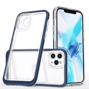 Hybrid Armor Clear 3v1 ovitek za iPhone 11 Pro Max z modrim okvirjem