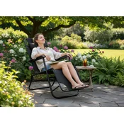 Garden Line Zložljivo ležišče z oporo za glavo črno *7838