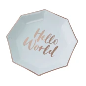 Krožniki Hello world 8 kom