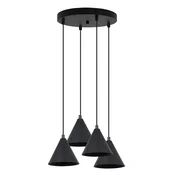 GH VISEČA SVETILKA SOHO ČRNE 4-STEKLENE 14 CM E14