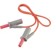 VOLTCRAFT Visokofleksibilni varnostni merilni kabel [lamelni vtič 4 mm-lamelni vtič 4 mm] 0.5 m rdeče barve MSB-501 10 A