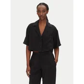 ACCESS FASHION Srajca 53-7043-405 Črna Loose Fit
