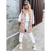 Kamelowa dwustronna kamizelka damska ONADE Dstreet