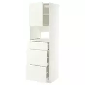 METOD / MAXIMERA Visoki element za ugradne uredaje, bela/Vallstena bela, 60x60x200 cm