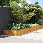 Povišena vrtna gredica 770 x 100 x 36 cm od celika COR-TEN