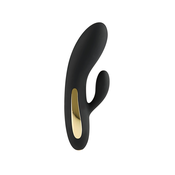 Splendor Rabbit Black - silikonski vibrator, 17 cm