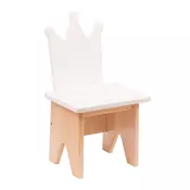 Personalized Wooden Kids’ Chair – Unique Design & Premium Quality! – Crown White