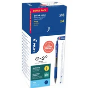 Gel olovka, 0,32 mm, s gumbom, PILOT G-2, 20 komada, plava BL-G2-7-L-BOX