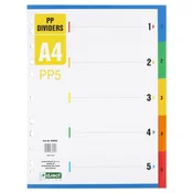 Pregradni karton a4 5-delni levia pvc 009400