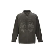 Ed Hardy Prehodna jakna Schädel und Schlange temno zelena