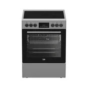 Beko Elektricni šporet FBM67320XS, 4 gejne zone, 72l rerna, Sivi