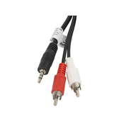 LANBERG Minijack 3,5 mm (M) 3 PIN na 2x RCA (CINCH) (M) kabel 5 m
