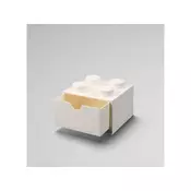 LEGO namizna škatla 4 s predalom bela 158x158x113 mm