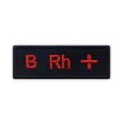 shumee Našitek za krvno skupino B Rh + - samolepilna podlaga - vezen našitek/značka/emblem