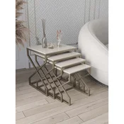 Hanah Home Ela set od 4 umetnuta stocica, antik ram, krem MDF ploce