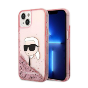 Karl Lagerfeld Etui Karl Lagerfeld Glitter Karls Head za iPhone 14 Plus - roza