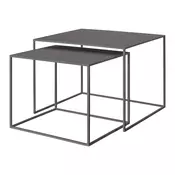 Temno sive kovinske mizice v kompletu 2 ks 50x60 cm Fera – Blomus