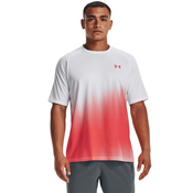 UA Tech Fade SS Shirt, White/Vermillion - M
