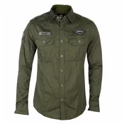 Moška srajca BRANDIT - Luis Vintageshirt with badges - 4023-olive